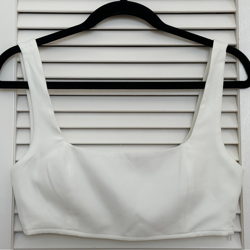 Princess Polly White Cropped Top